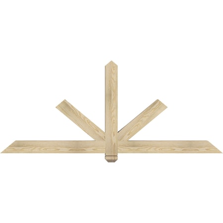 Ekena Millwork Kennewick Rough Sawn Timber Gable Bracket, Douglas Fir, 72"W x 30"H x 4"D x 4"F, 10/12 Pitch GBW072X30X0404KEN00RDF